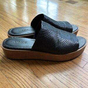 Vince Saskia Snake skin Leather Slides